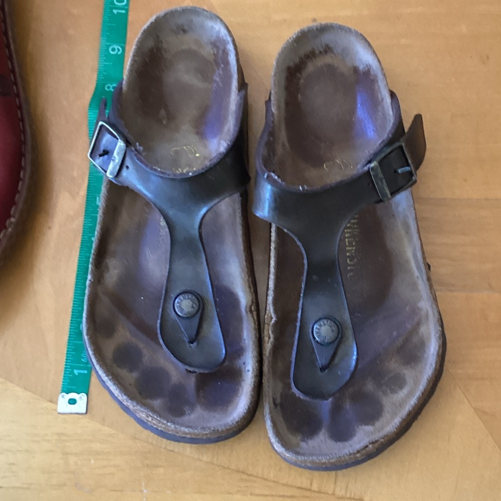 Birkenstock Kids Dark Brown T‑Strap Sandals